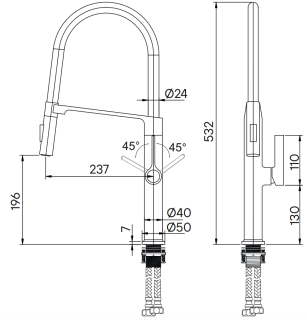 Смеситель для кухни Paulmark Barrel Ba214029-CR хром